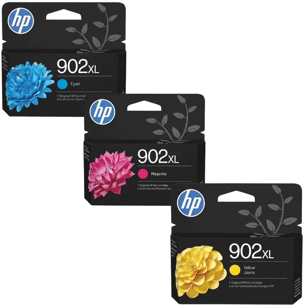 Original HP 902XL Cyan, Magenta & Yellow Ink Cartridge Combo Pack