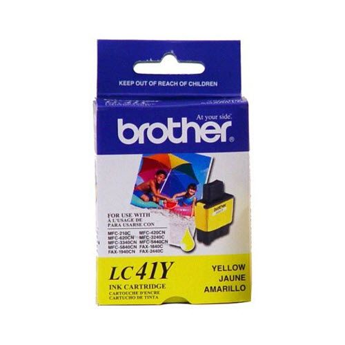 Genuine Brother LC41Y Standard-Yield Yellow Ink Cartridge