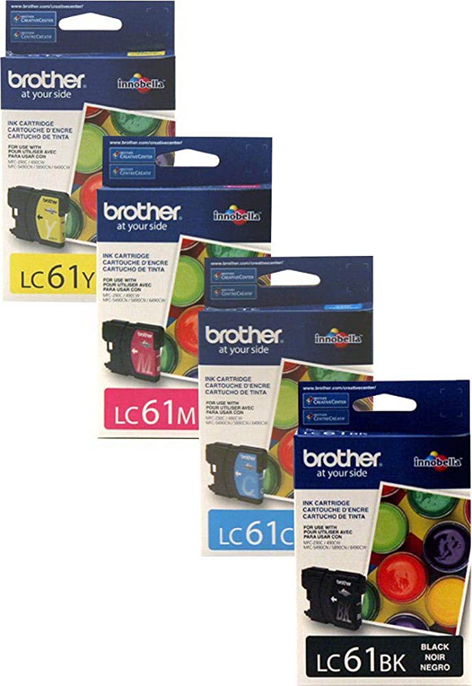 Genuine Brother LC51 Standard-Yield Black, Cyan, Magenta &amp; Yellow Ink Cartridge 4-Pack