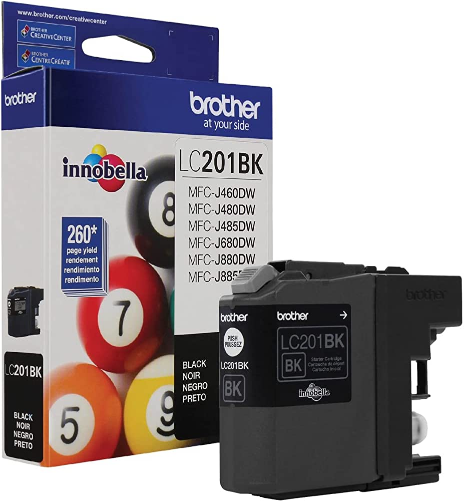 Genuine Brother LC201BK Standard-Yield Black Ink Cartridge