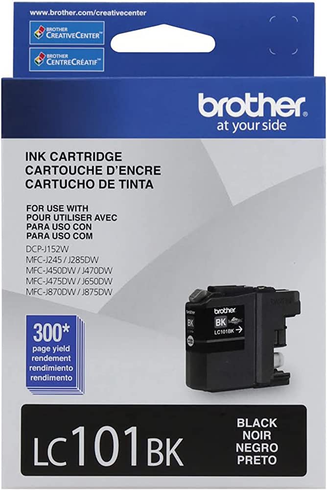 Genuine Brother LC101BK Standard-Yield Black Ink Cartridge