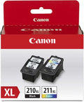 Original Canon PG-210XL Black & CL-211XL Color Ink Cartridges