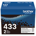 Original Brother TN433 High Yield Black Toner Cartridge, 2-Pack