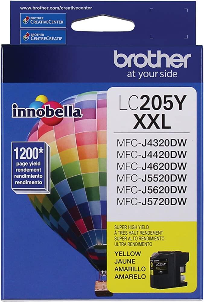 Genuine Brother LC205XXLY Extra High-Yield Yellow Ink Cartridge