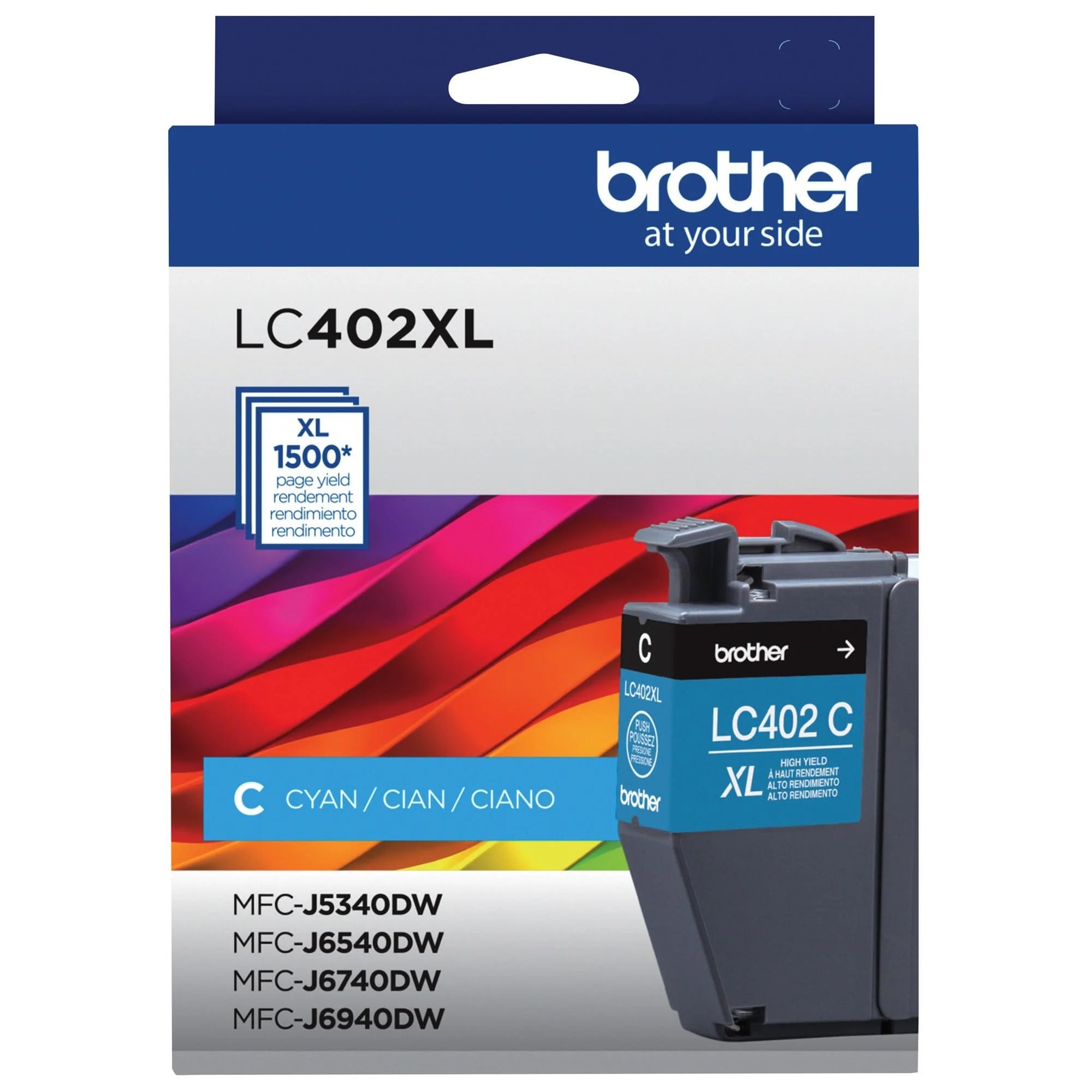 Genuine Brother LC402XLC High-Yield Cyan Ink Cartridge