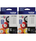 Genuine Brother LC201BK Standard-Yield Black Ink Cartridge 2-Pack