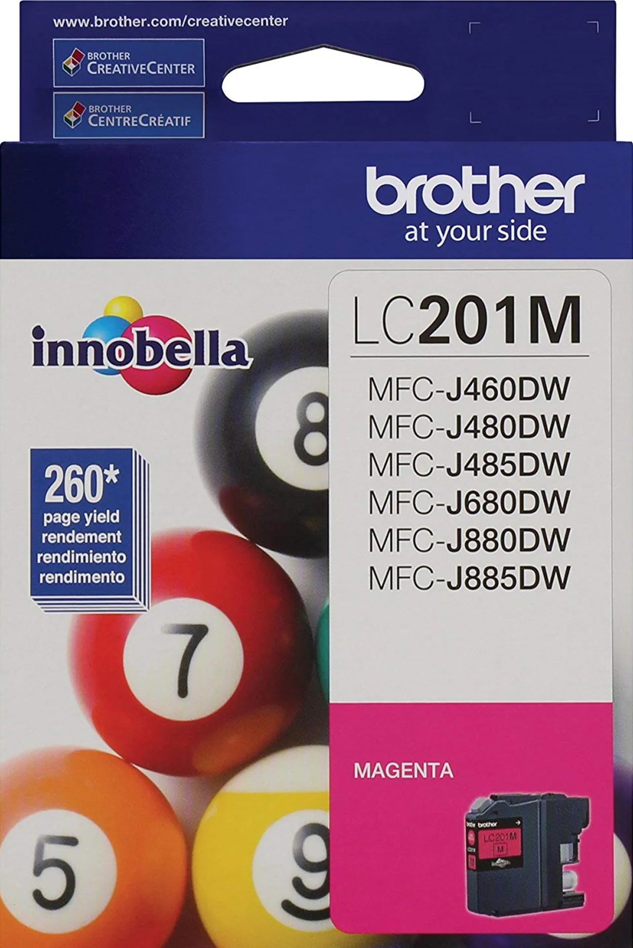 Genuine Brother LC201M Standard-Yield Magenta Ink Cartridge
