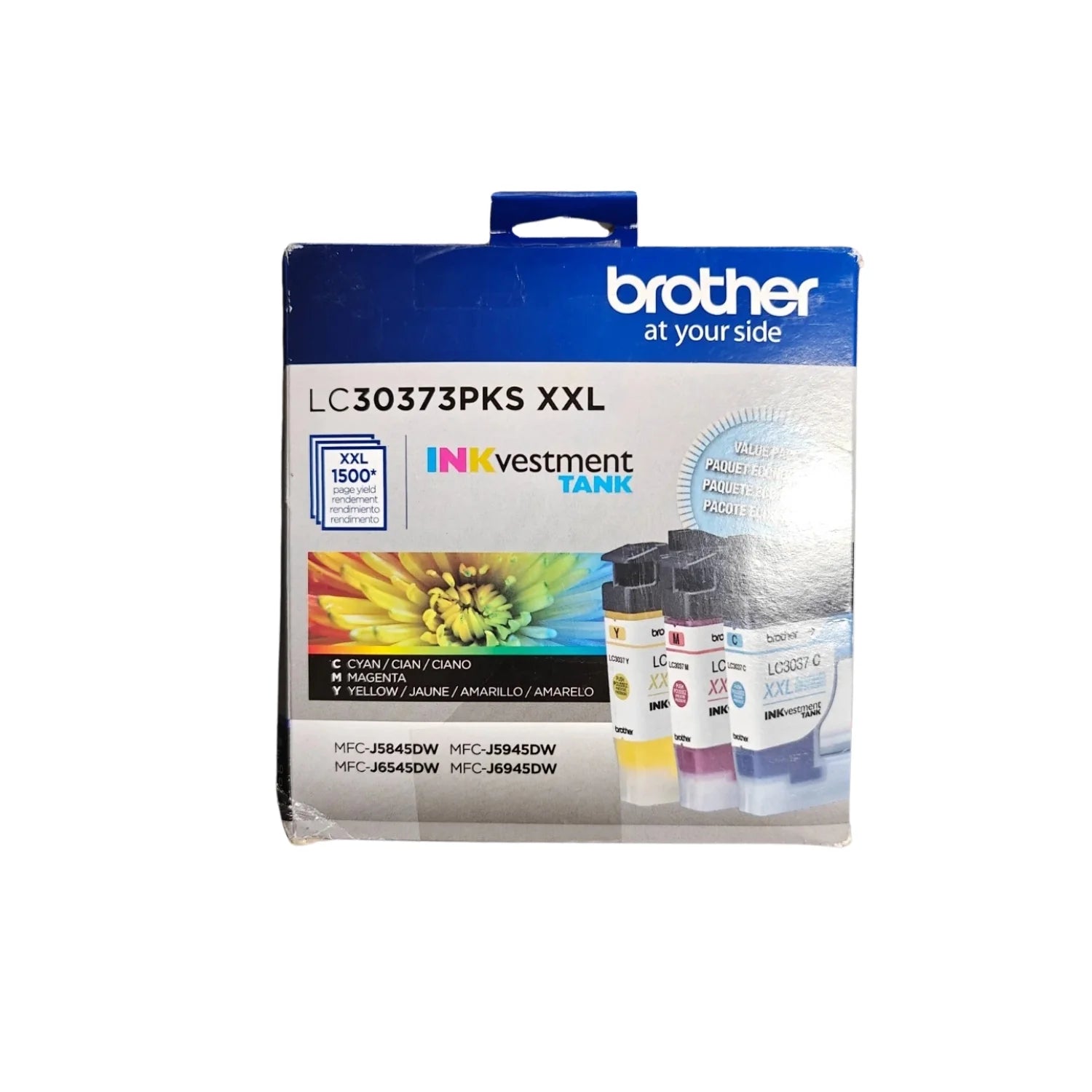 Genuine Brother LC3037XXL Extra High-Yield Cyan, Magenta &amp; Yellow Ink Cartridge 3-Pack