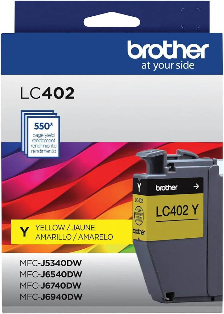 Genuine Brother LC402Y Standard-Yield Yellow Ink Cartridge