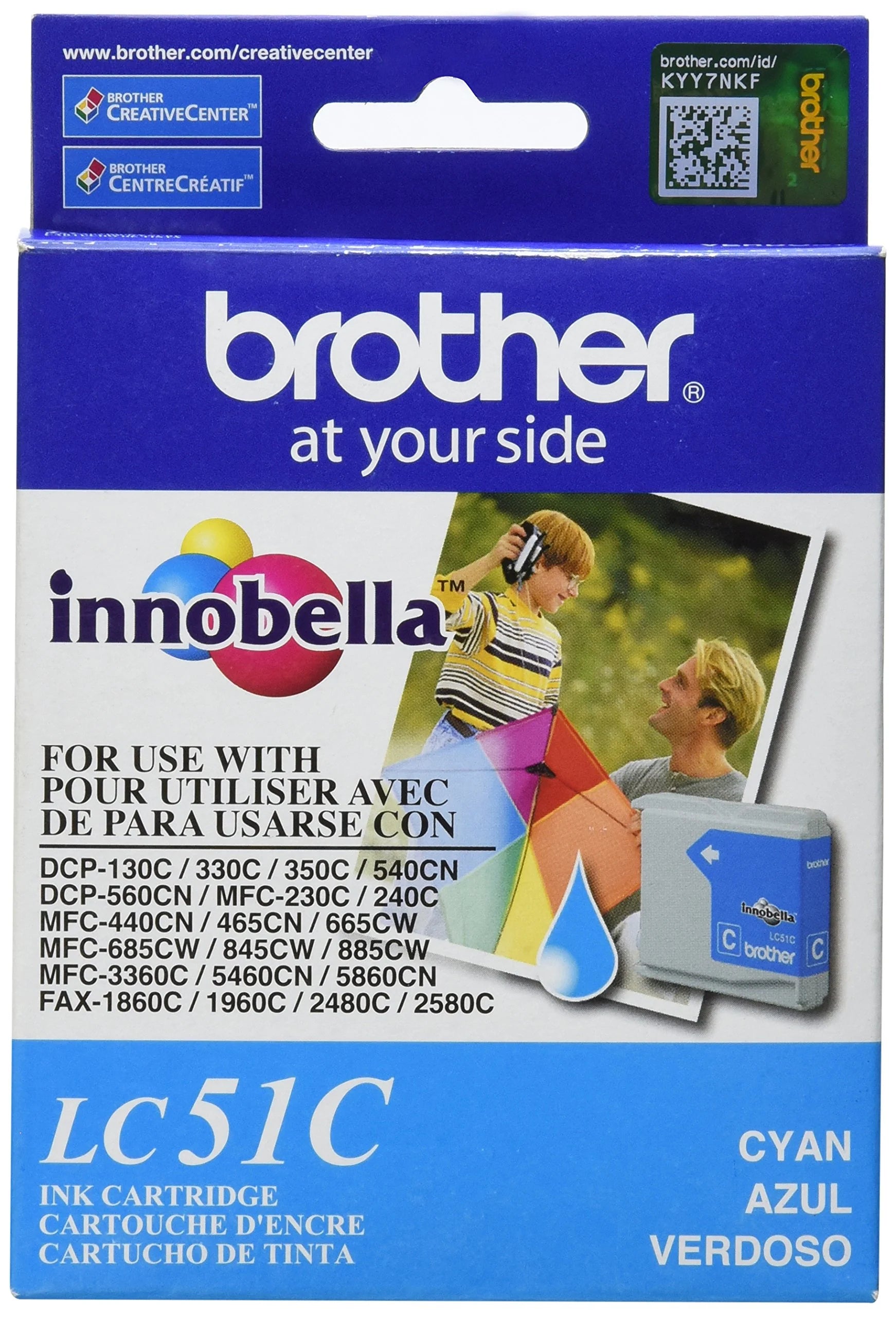 Genuine Brother LC51C Standard-Yield Cyan Ink Cartridge