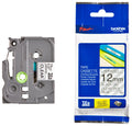 Genuine Brother TZe-131 Black on Clear Laminated P-touch Label Tape, 1/2" (12mm)