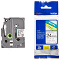 Genuine Brother TZe-151 Black on Clear Laminated P-touch Label Tape, 1" (24mm)
