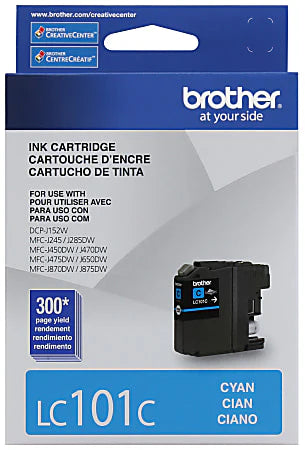 Genuine Brother LC101C Standard-Yield Cyan Ink Cartridge