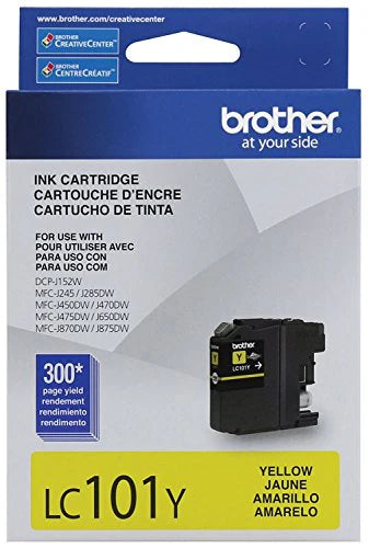 Genuine Brother LC101Y Standard-Yield Yellow Ink Cartridge