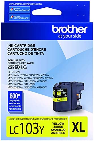 Genuine Brother LC103Y High-Yield Yellow Ink Cartridge