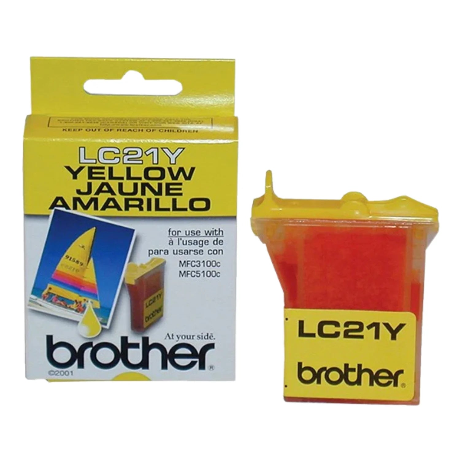 Genuine Brother LC21Y Standard-Yield Yellow Ink Cartridge