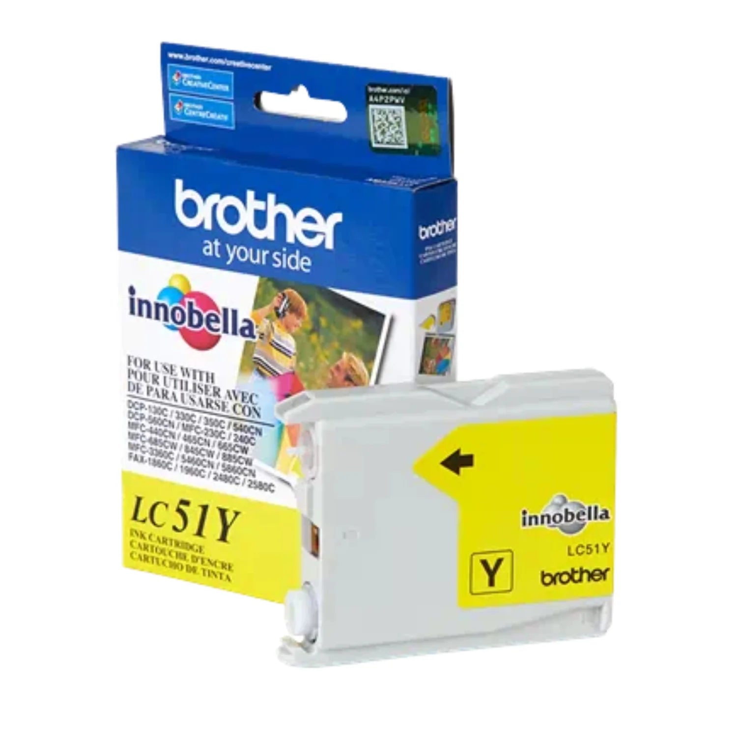 Genuine Brother LC51Y Standard-Yield Yellow Ink Cartridge