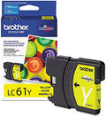 Genuine Brother LC61Y Standard-Yield Yellow Ink Cartridge