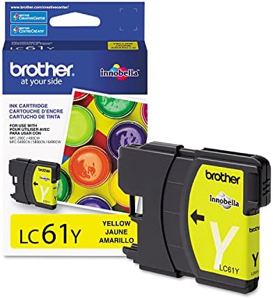 Genuine Brother LC61Y Standard-Yield Yellow Ink Cartridge