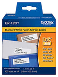 Genuine Brother DK-1201 Standard Address Labels, 1.1" x 3.5" (29mm x 90mm), 3-Pack