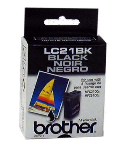 Genuine Brother LC21BK Innobella Standard-Yield Black Ink Cartridge
