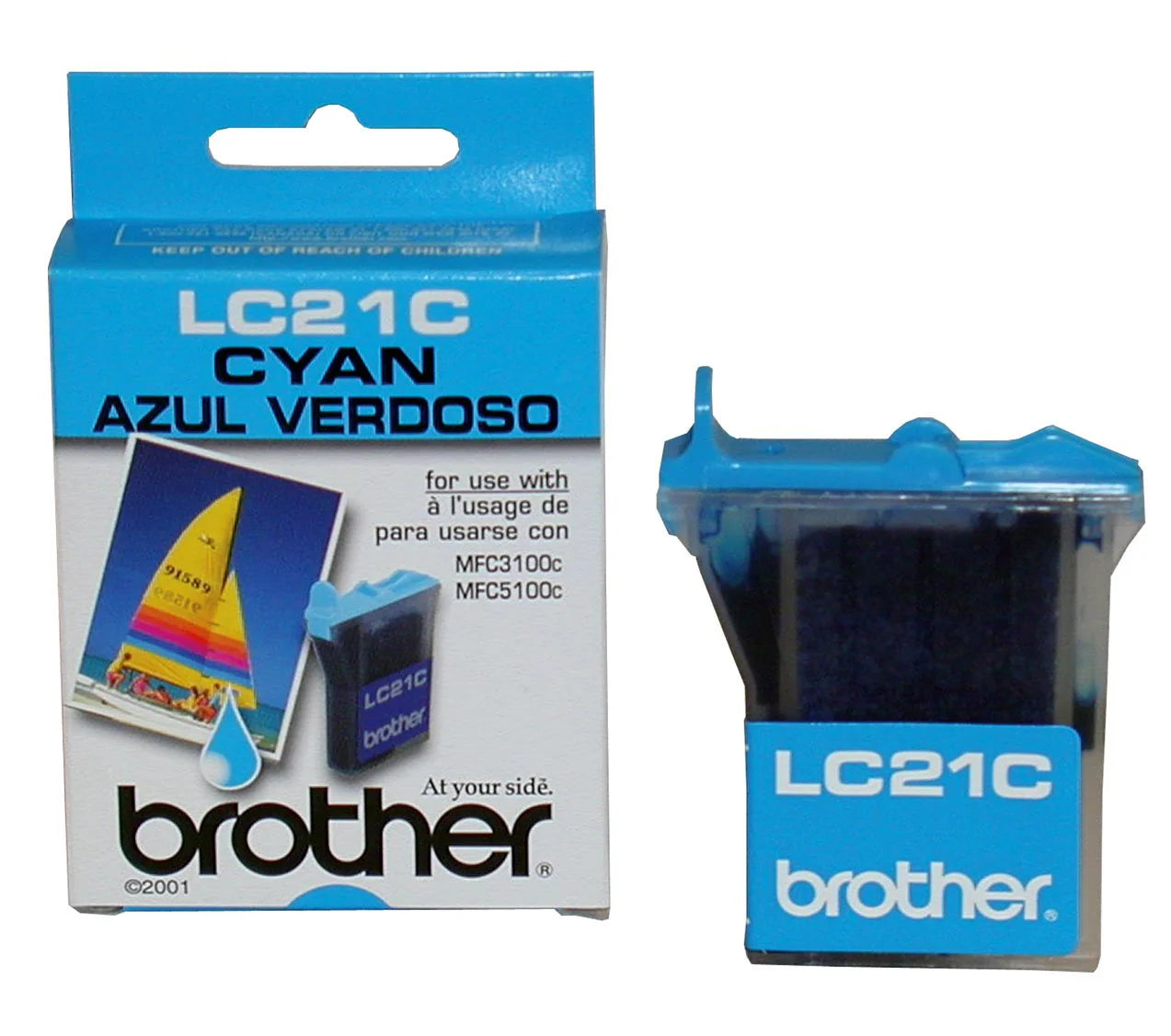 Genuine Brother LC21C Standard-Yield Cyan Ink Cartridge