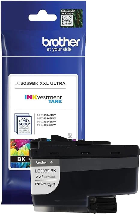 Genuine Brother LC3039BK Ultra High-Yield Black Ink Cartridge