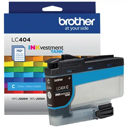 Genuine Brother LC404C Standard-Yield Cyan Ink Cartridge