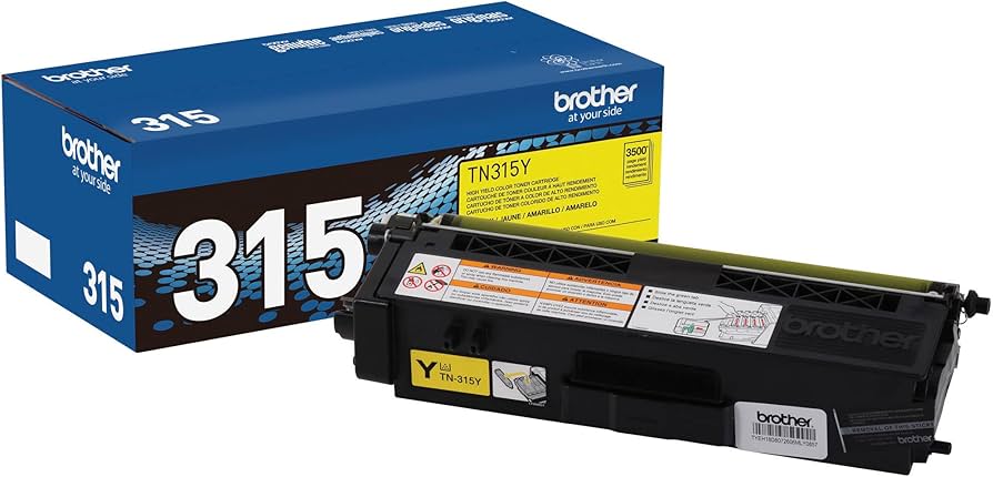 Genuine Brother TN-315Y High-Yield Yellow Toner Cartridge