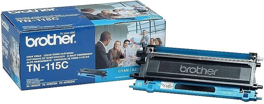 Genuine Brother TN-115C High-Yield Cyan Toner Cartridge