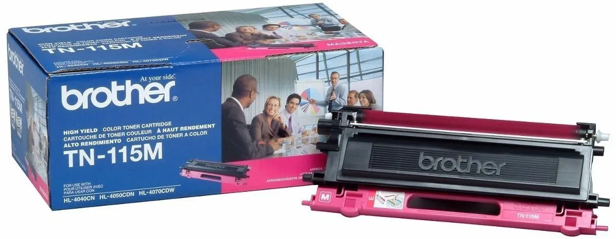Genuine Brother TN-115M High-Yield Magenta Toner Cartridge