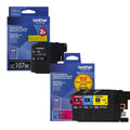 Genuine Brother LC107XXL Black &amp; LC105XXL Cyan, Magenta &amp; Yellow Super High-Yield Ink Cartridge 4-Pack