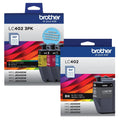 Genuine Brother LC402 Standard-Yield Black, Cyan, Magenta &amp; Yellow Ink Cartridge 4-Pack