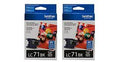 Genuine Brother LC71BK Standard-Yield Black Ink Cartridge 2-Pack