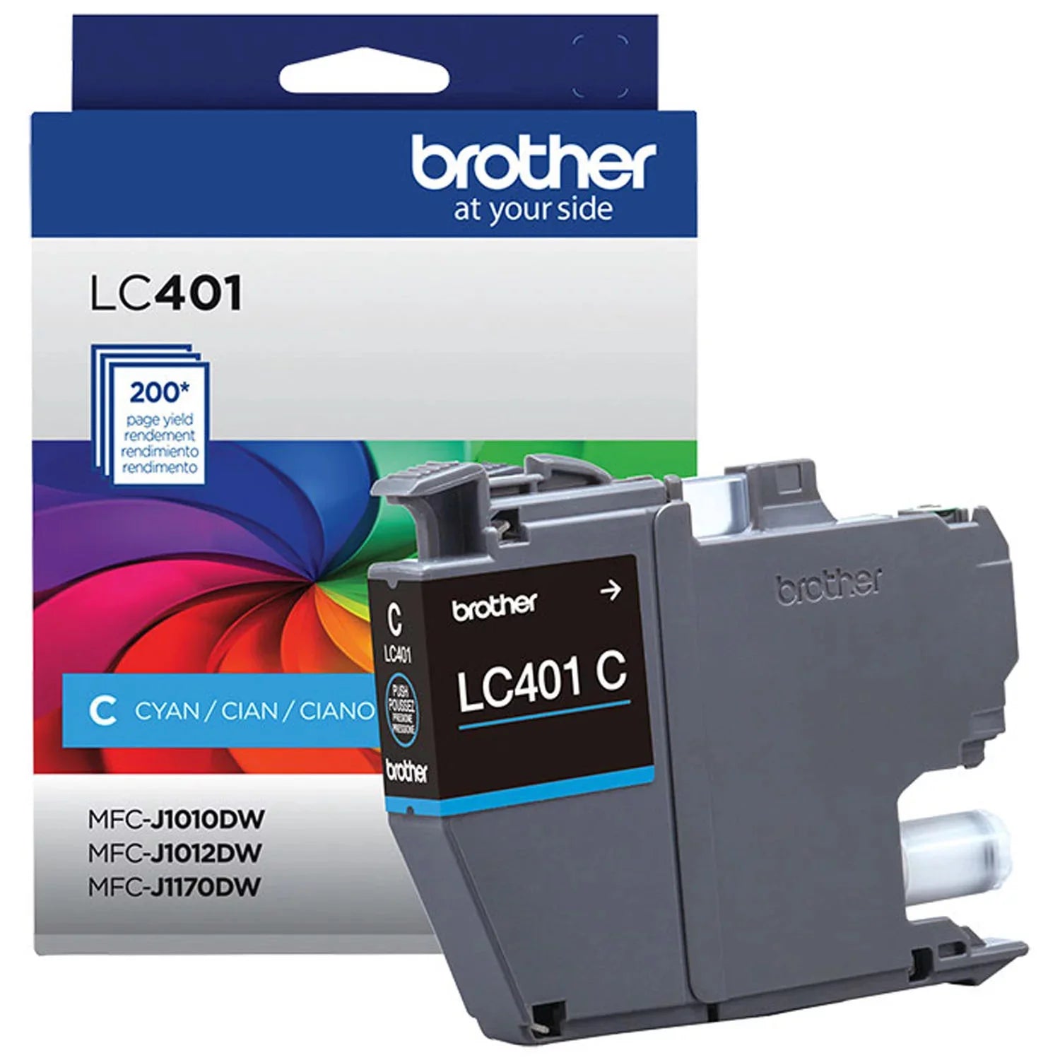 Genuine Brother LC401C Standard-Yield Cyan Ink Cartridge