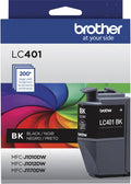 Genuine Brother LC401BK Standard-Yield Black Ink Cartridge
