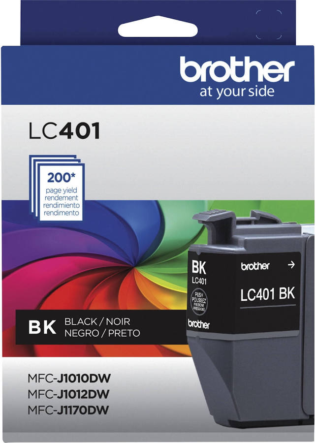 Genuine Brother LC401BK Standard-Yield Black Ink Cartridge